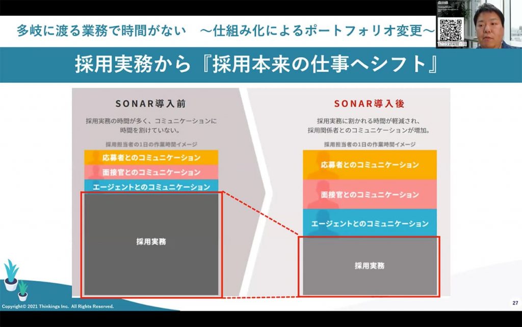 採用実務から採用本来の仕事にシフト